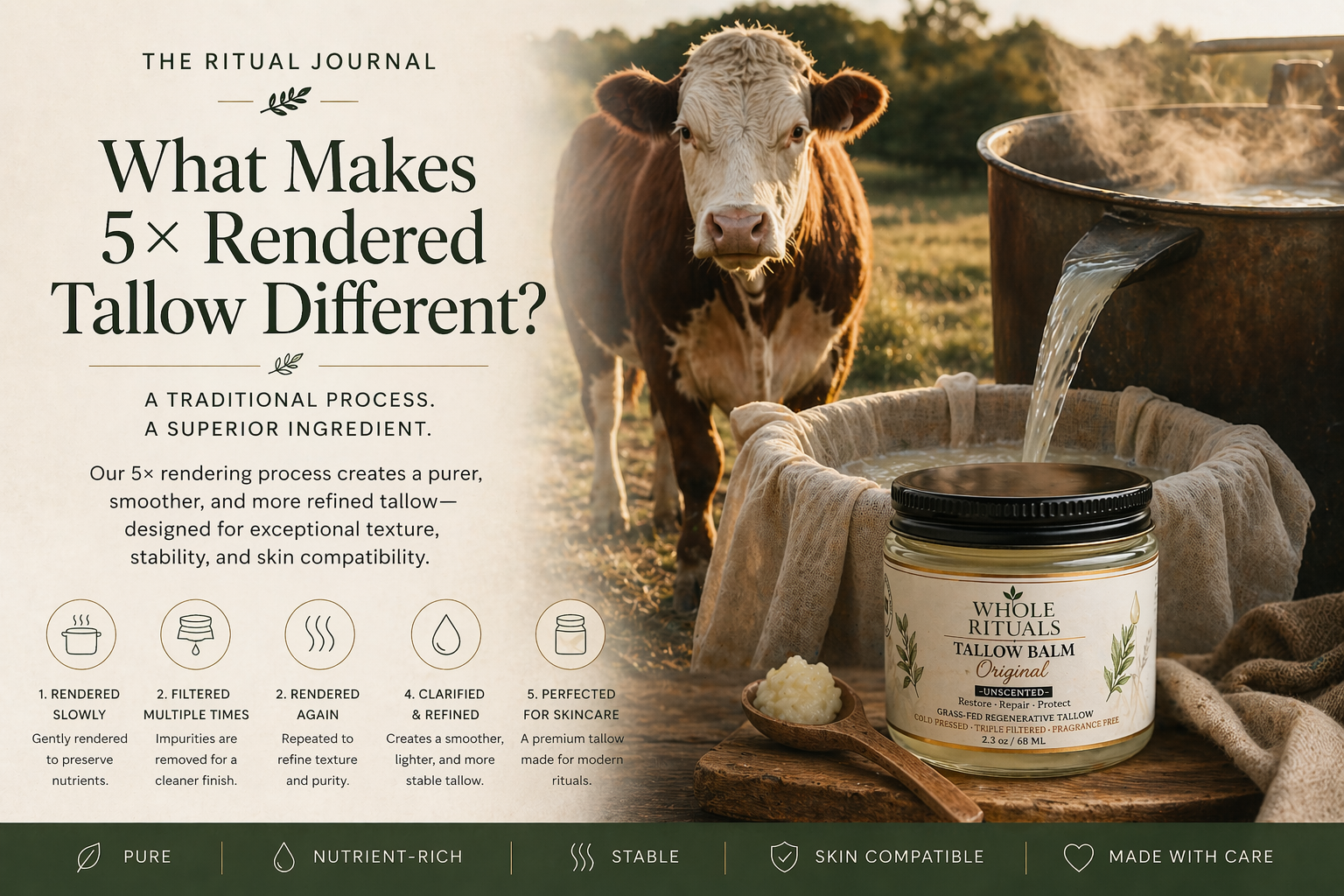 What Makes 5× Rendered Tallow Different?