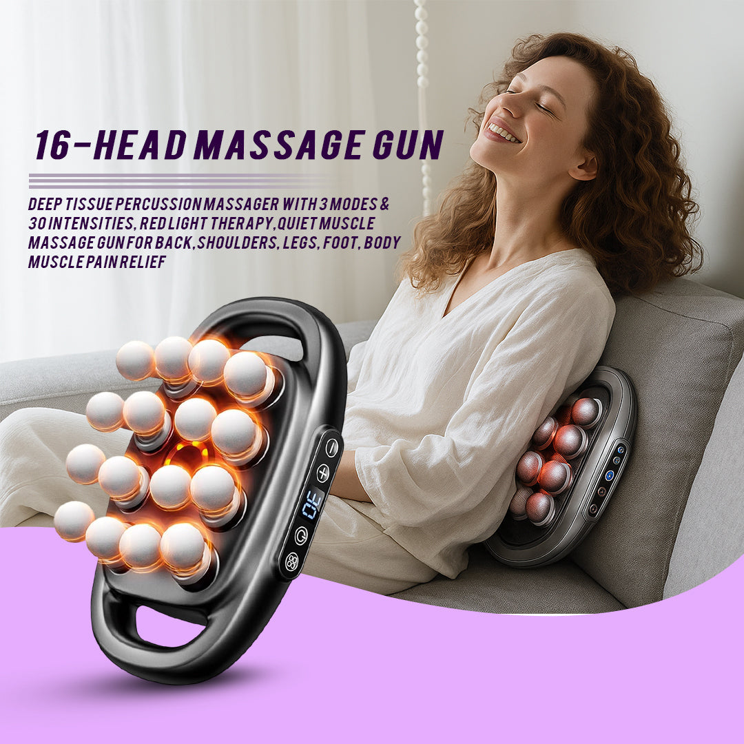 16-Head Deep Tissue Massage Gun