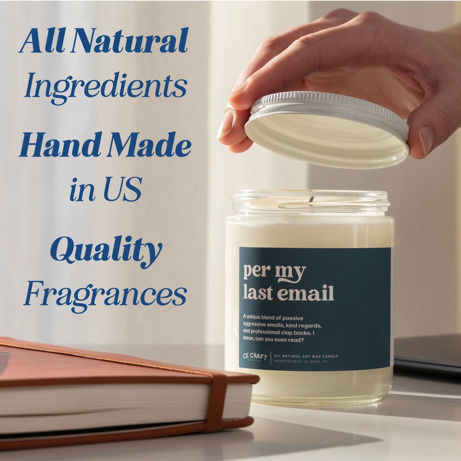 Bergamot &amp; Oak Scented Candle