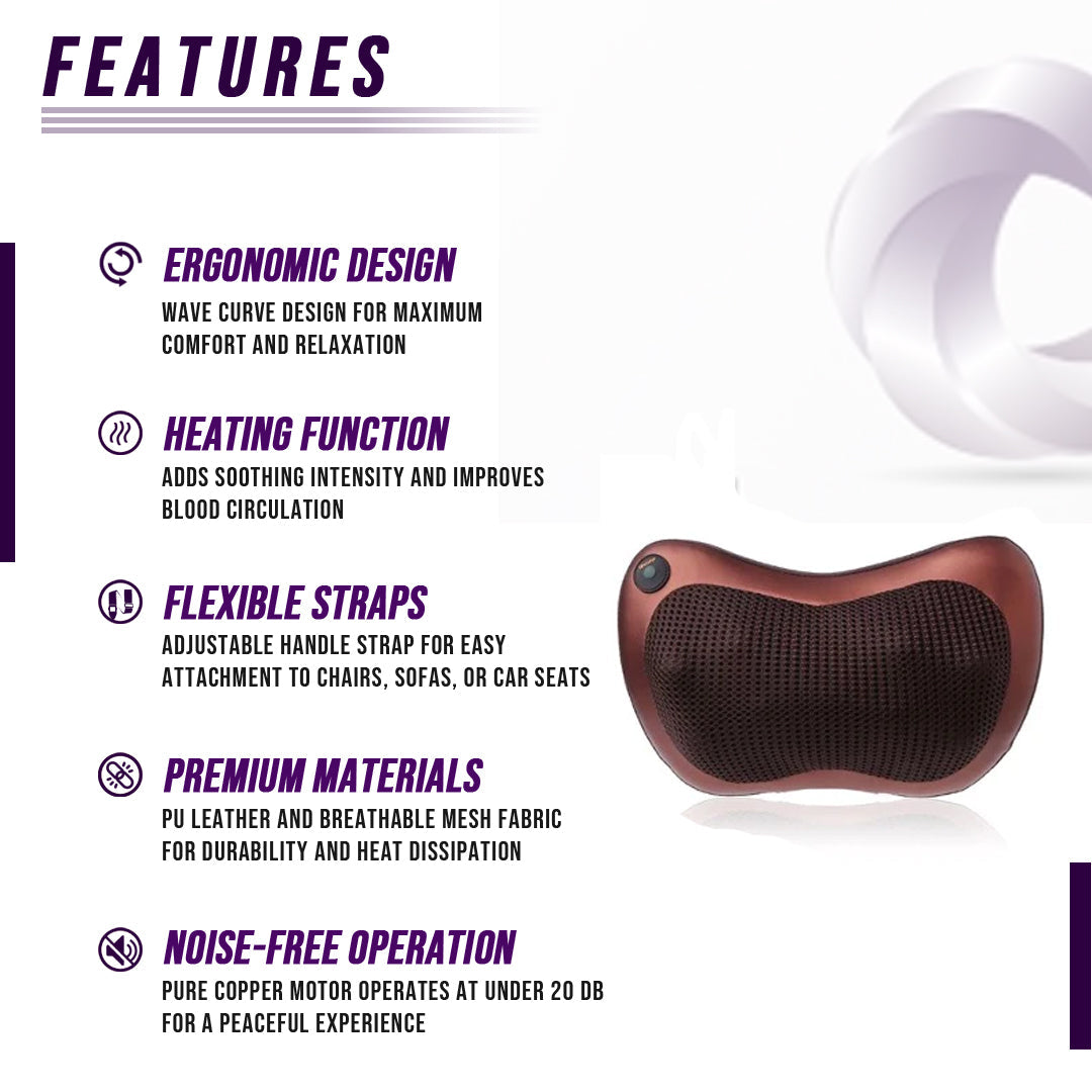 Neck &amp; Back Massage Pillow with Heat