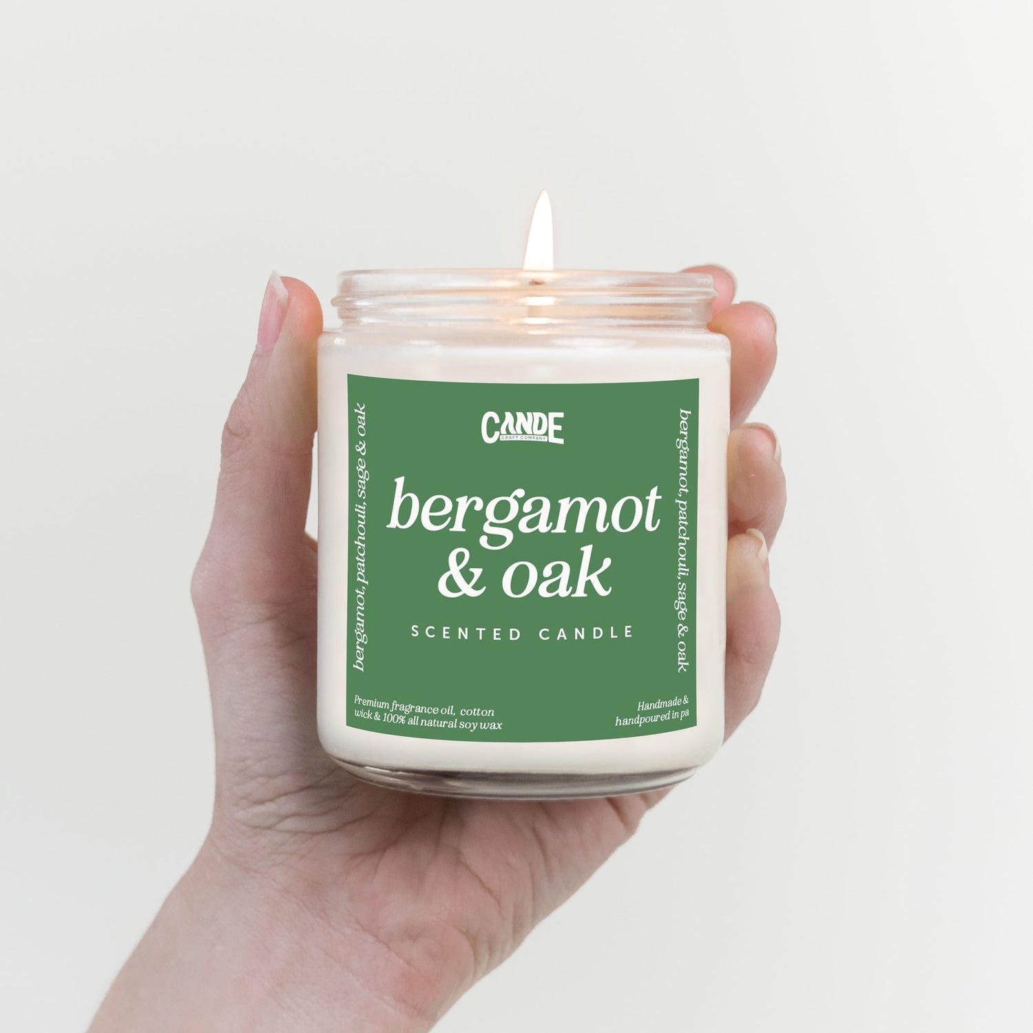 Bergamot &amp; Oak Scented Candle