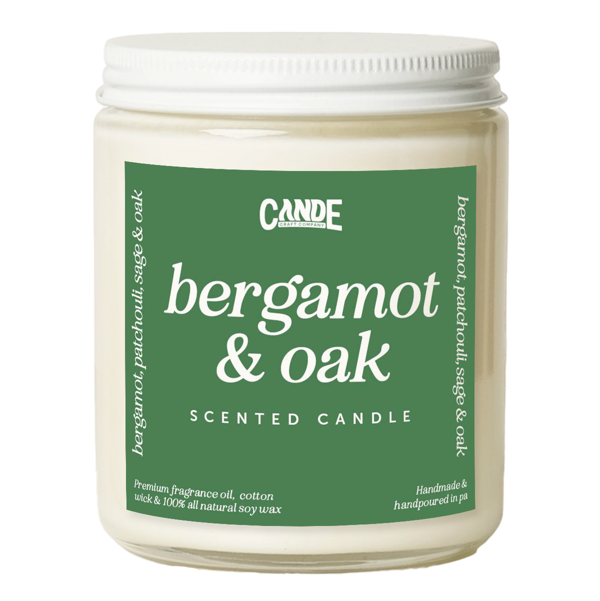 Bergamot &amp; Oak Scented Candle