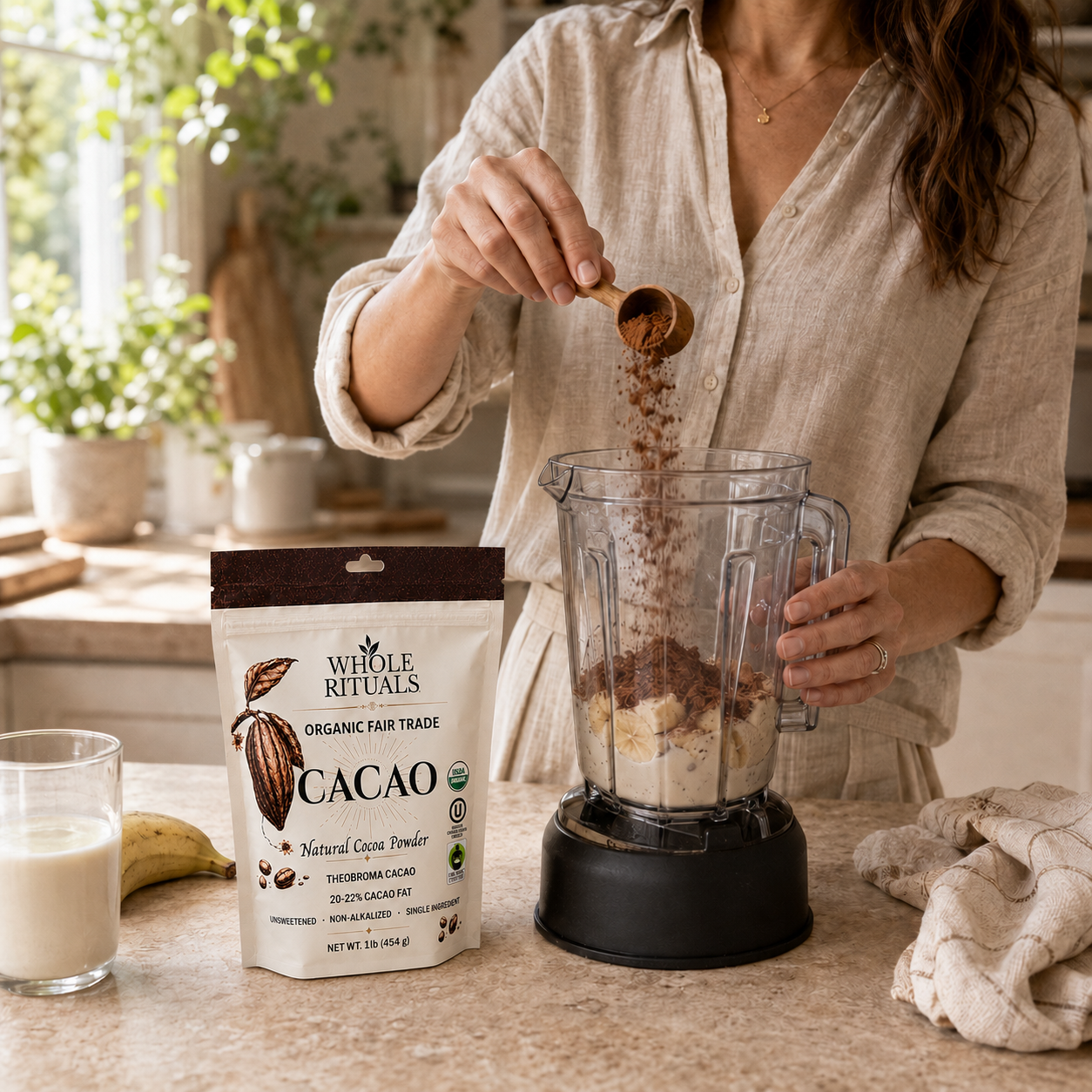 Organic Cacao Powder 1 lb – Fair Trade, Unsweetened, Non-Alkalized Natural Cocoa