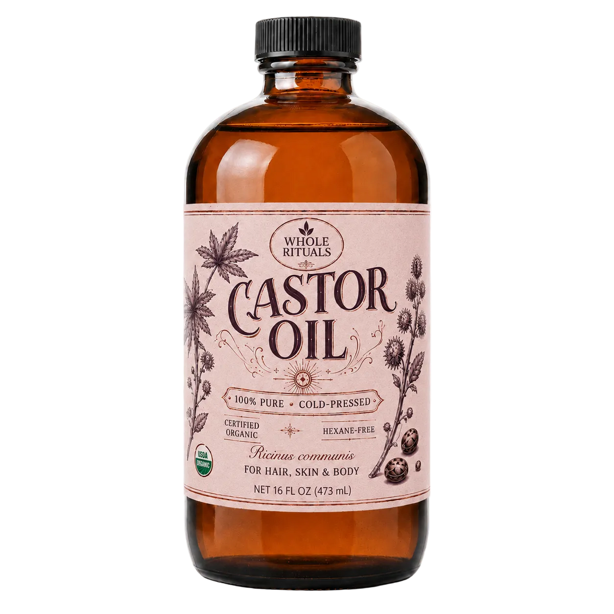 Organic Castor Oil – Cold-Pressed &amp; Hexane-Free