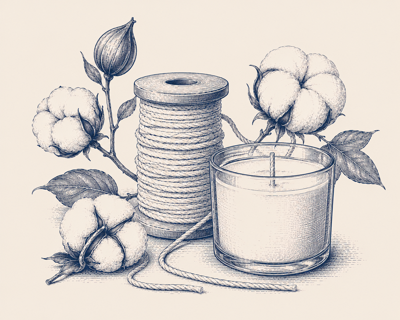 <div class="metafield-rich_text_field"><p>Made with a high-quality cotton wick, our candles provide a clean, steady flame and an even burn, helping deliver a consistent fragrance experience from the first light to the last.</p></div>