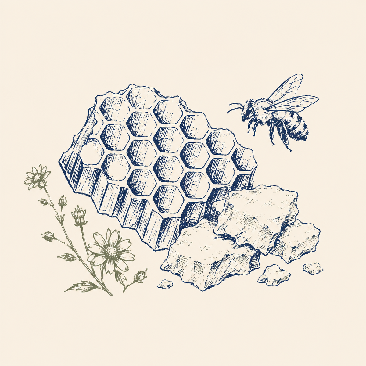 <div class="metafield-rich_text_field"><p><strong>Natural protection and lasting hydration</strong></p><p>Beeswax creates a breathable protective barrier that helps lock in moisture while shielding the skin from environmental stress. It supports long-lasting hydration, enhances skin softness, and gives our balms their rich, nourishing texture.</p></div>