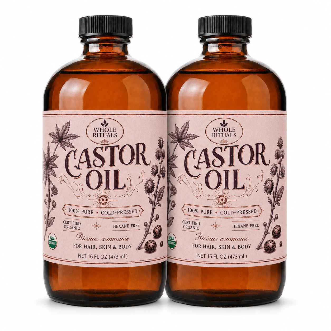 Organic Castor Oil – Cold-Pressed &amp; Hexane-Free