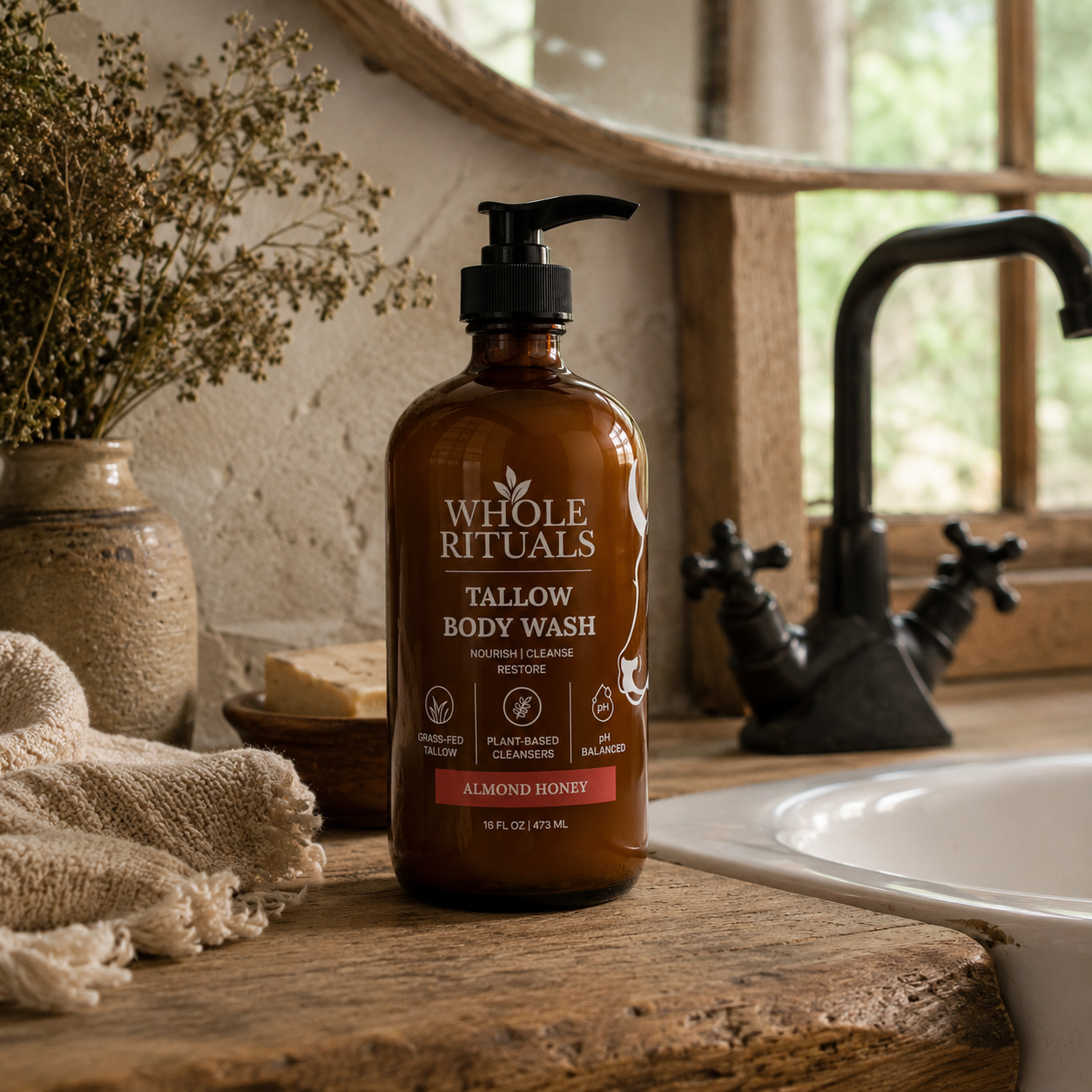 Tallow Body Wash - Almond Honey