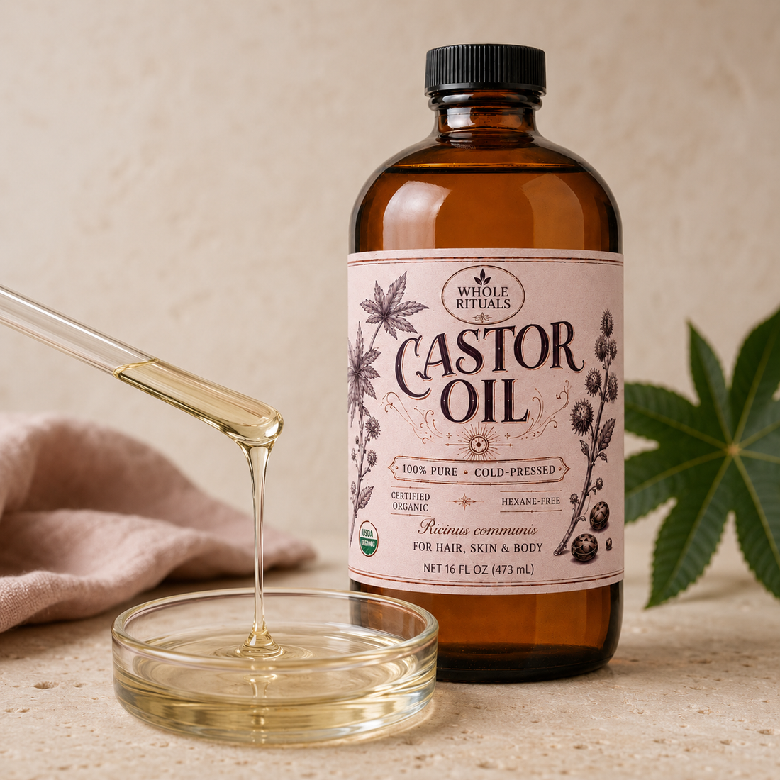 Whole Rituals Organic Castor Oil – cold-pressed, hexane-free