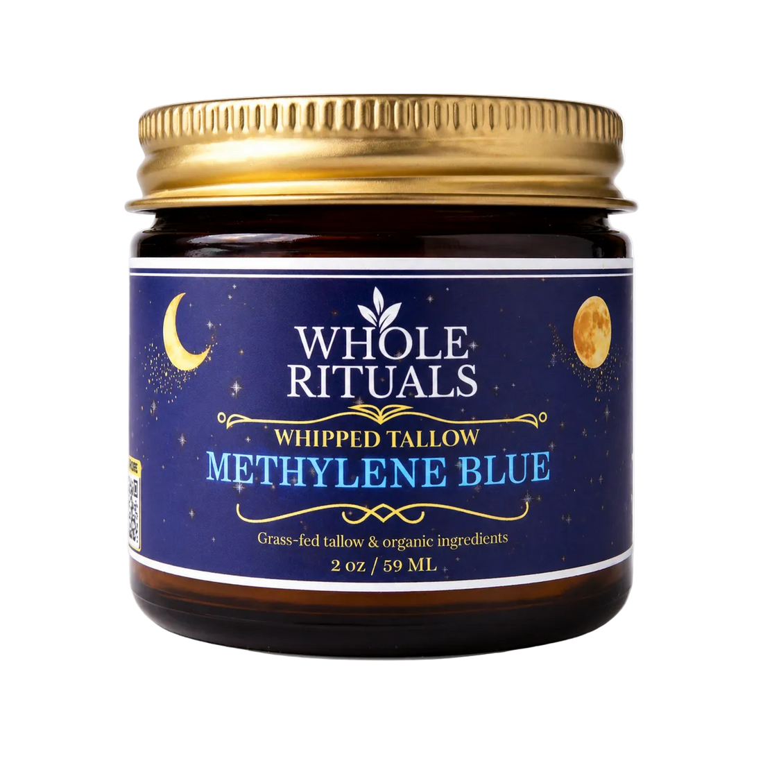 Jar of Whole Rituals Whipped Tallow Methylene Blue on a white background